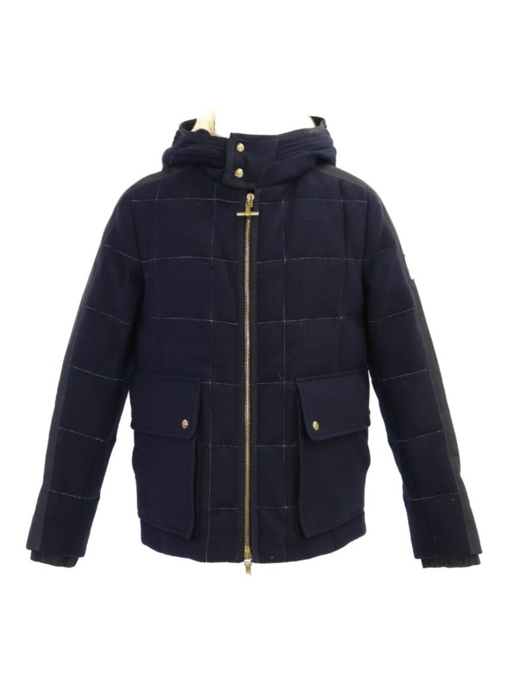 Moncler Gamme Bleu Gum Blue Broadway NY Fur Hoodie Down